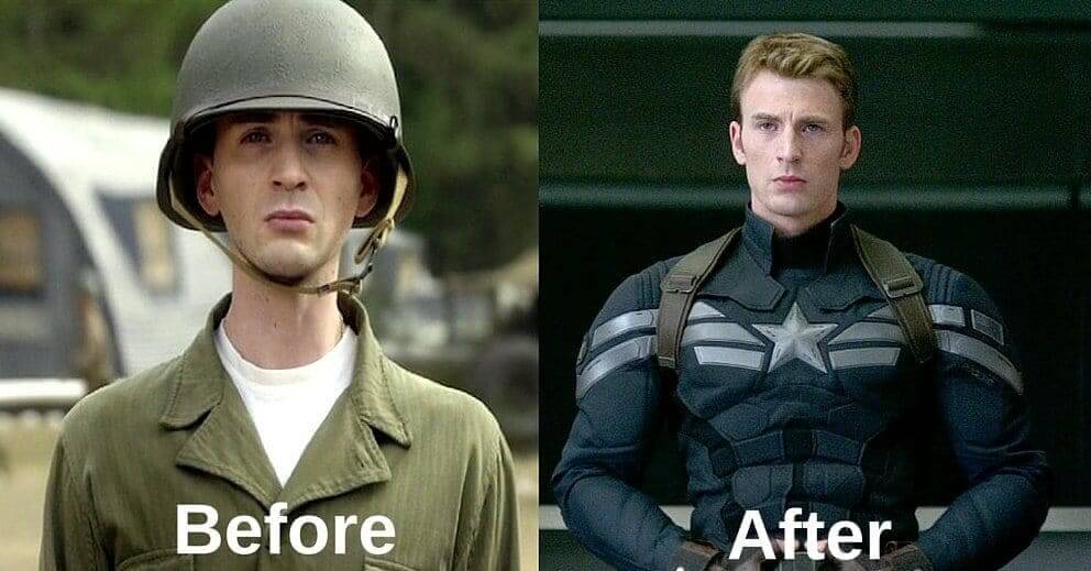 سپر کاپیتان امریکا آمریکا قبل و بعد از سوپر سولجر سرم