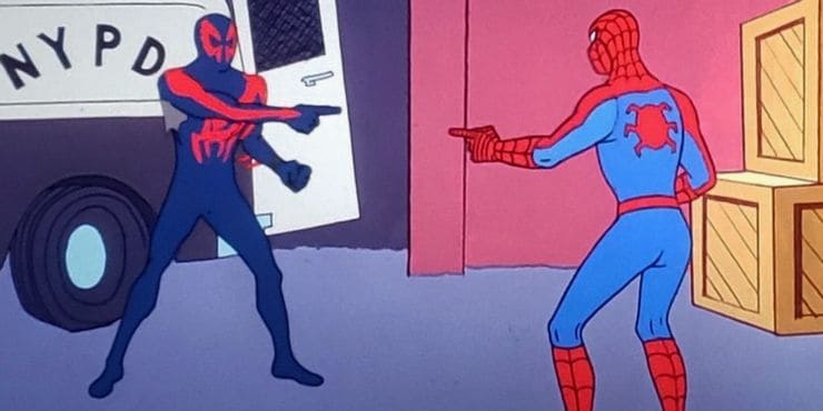 سکانس دو اسپایدرمن در فیلم Spider-Man: Across The Spider-Verse 
